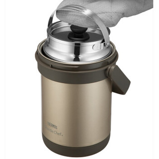 THERMOS 膳魔师 真空不锈钢焖烧锅免火炖锅TCRA-1800 TCRA-1800-金色-1.8L