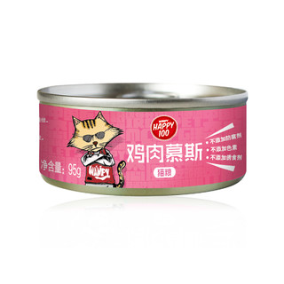 Wanpy 顽皮 happy100 鸡肉味慕斯猫罐头 95g*12罐