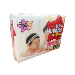 HUGGIES 好奇 3Dplus 金装 2段 女婴纸尿裤  S64片*2包