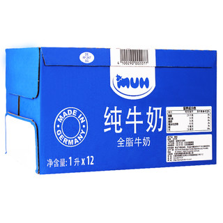 MUH 甘蒂牧场 全脂纯牛奶 1L*12盒