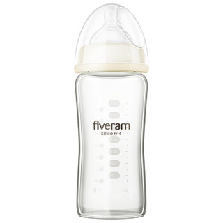 FIVERAMS 五羊 孩子宝晶钻玻璃防胀气宽口径婴儿奶瓶 240ml*2+180ml*2