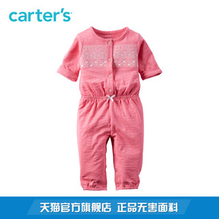 Carter's 118G630 粉色短袖连体衣