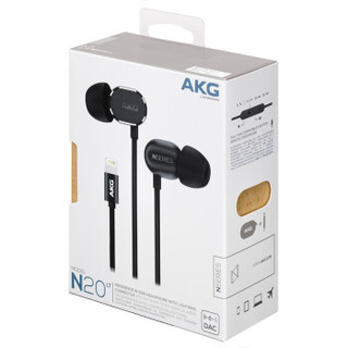  AKG 爱科技 N20U Lightning接口 入耳式耳机 黑色