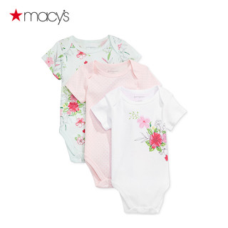  Macy's First Impressions 165002518 女婴印花纯棉连体衣 3件套