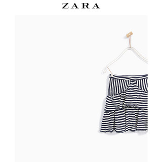 ZARA 00283609104 三层叠层装饰条纹裙