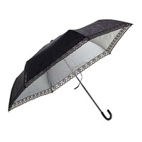  Water front  压花晴雨两用三折伞 黑色