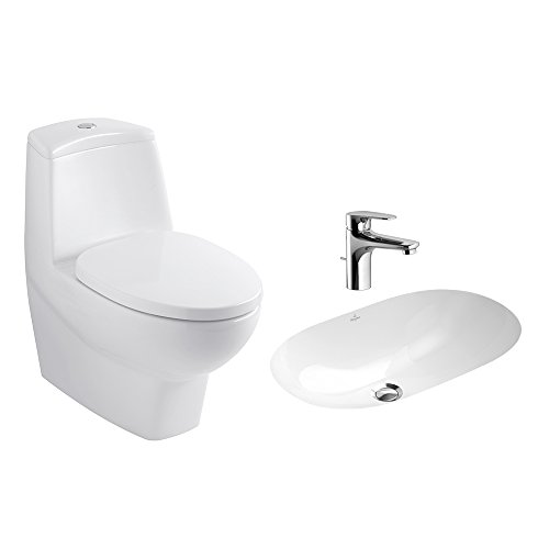 villeroyboch德国唯宝6680as01连体虹吸座便器欧诺华台盆龙头