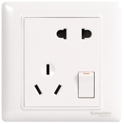 Schneider Electric 施耐德电气 Schneider 施耐德 睿意系列 A3E15_10UA 带开关五孔插座