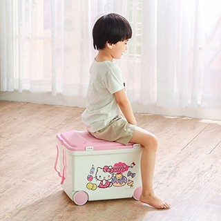 IRIS 爱丽思 Hello Kitty儿童塑料带滑轮玩具收纳箱 KTC-450HK