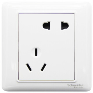 Schneider Electric 施耐德 睿意系列 错位五孔插座 白色