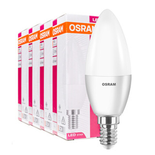 OSRAM 欧司朗 LED灯泡磨砂烛泡 4.5W 四只装