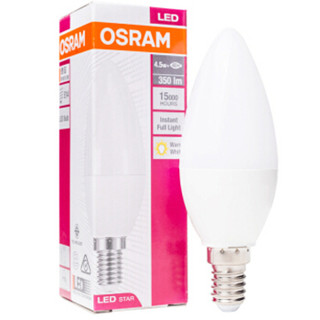 OSRAM 欧司朗 LED灯泡磨砂烛泡 4.5W 四只装