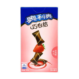 OREO 奥利奥 巧心结阳光草莓味饼干 47g