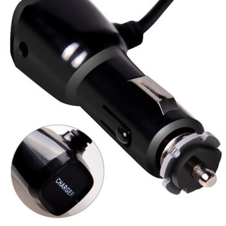 先科（SAST）车载充电器 车充点烟器 T12白色 3.1A双USB一拖三 电压检测LED数显 独立开关