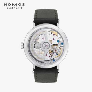 NOMOS Tangente系列 Neomatik 175 男士自动机械腕表 35mm 白色 黑色 马皮