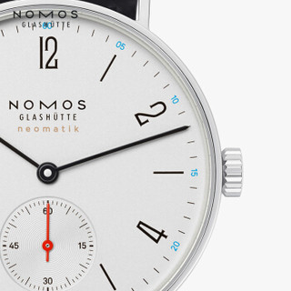 NOMOS Tangente系列 Neomatik 175 男士自动机械腕表 35mm 白色 黑色 马皮