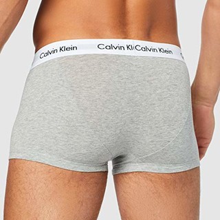 Calvin Klein Cotton Stretch Trunk 男士平角内裤 3条装-黑/灰/白