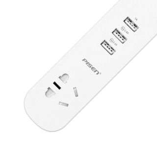 PISEN 品胜 智能排插宽座K系列 2位3位USB孔智能插线板 