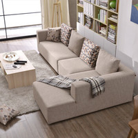 QMLIVE  曲美·领物 15LW-S8 布艺沙发组合 3人位+左贵妃(2.52米)