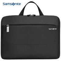 有券的上：Samsonite 新秀丽 电脑包手提包男女商务背包公文包苹果笔记本电脑包13.3或14英寸BP5黑色