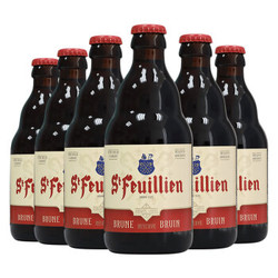 圣佛洋（St-Feuillien）棕啤酒 组合装 330ml*6瓶 修道院精酿 比利时进口 *3件