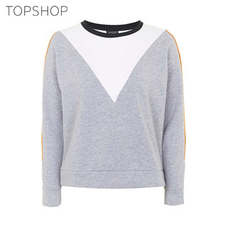 TOPSHOP 04W07IGYM 女士拼色 圆领宽松卫衣