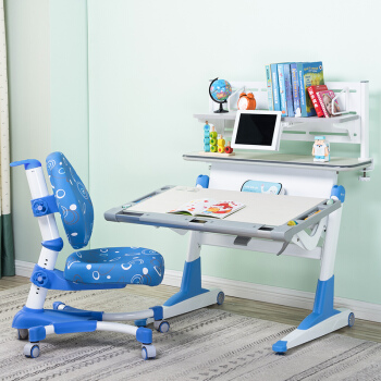 心家宜 M103-M200 儿童线控多功能升降学习书桌椅套装 王子蓝