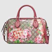 GUCCI 古驰 GG Blooms 系列 高级人造革波士顿式小号手提包 409529 KU2IN 8693
