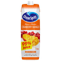 Ocean Spray 优鲜沛 果农精选 99% 蔓越莓芒果复合果汁 1L