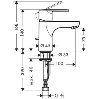 Hansgrohe 汉斯格雅 E2 31612007 达丽丝 单把手面盆龙头