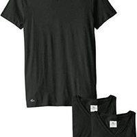 Lacoste 法国鳄鱼 Essentials Cotton V-Neck  短袖T恤 3件装 黑色