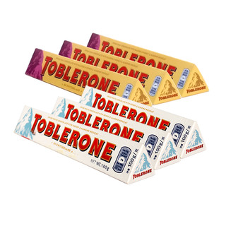 TOBLERONE 瑞士三角 巧克力 白巧100g*3+葡萄干100g*3