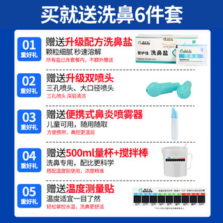 爱护佳 洗鼻器 4件套（洗鼻器+10包盐+三孔喷头+喷雾器）