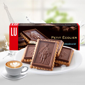 法国进口 lu露怡 小王子牛奶巧克力饼干 休闲零食 150g