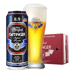 OETTINGER 奥丁格 德国奥丁格8.9特度烈性原装进口高度啤酒500ml*24罐整箱