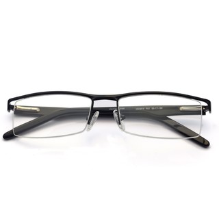 HAN HD4810-F01 不锈钢光学眼镜架 经典纯黑（含配镜）