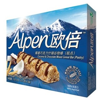 Alpen 欧倍 谷物能量棒 椰香巧克力味 27.5g*5条