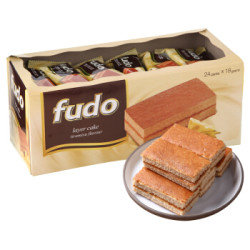 马来西亚进口 福多(fudo)蛋糕 提拉米苏味 432g(内装24枚) 休闲零食 糕点小吃 新老包装随机发货 *3件