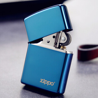 ZIPPO 芝宝 打火机 礼盒套装（PVD浸染蓝冰20446ZL+133ml电油+六粒装火石）