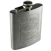 JACK DANIELS 杰克丹尼 便携式不锈钢酒壶 (250ml)