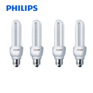 PHILIPS 飞利浦 标准型 节能灯 E27大螺口 18W 4支装 暖光