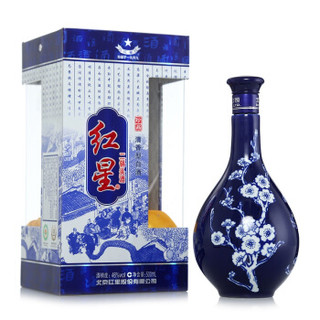 红星 白酒 珍品 蓝花瓷 二锅头 清香型 46度 500ml