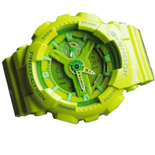 商品casio 卡西欧 g-shock系列 ga-110b-1a3 男士双显运动表(糖果绿)