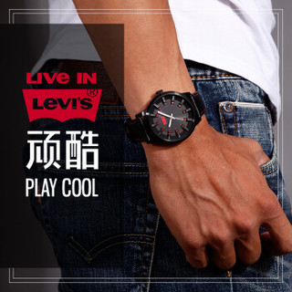 Levi's 李维斯 LTB1207A 男士时尚石英表 黑色钢带