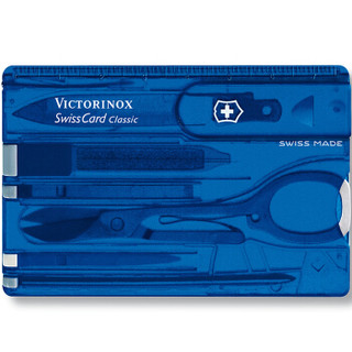VICTORINOX 维氏 0.7122.T2 瑞士军刀 瑞士卡（10功能）蓝色半透磨砂面