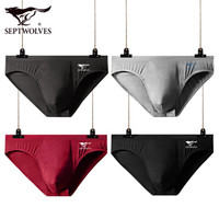 SEPTWOLVES 七匹狼 03314-4 纯棉弹力男士内裤 混色装 XL