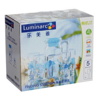  Luminarc 乐美雅 飞兰印花海星总动员 玻璃水壶水杯 5件套*4套+凑单品