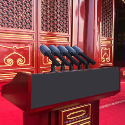 797audio2019阅兵款话筒高端发言会议主持演讲麦克风20195带发言台