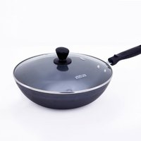 WELHOME 惠家 SDE-9007 玻璃盖不锈精铁炒锅 (30cm )