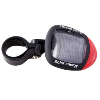凯速LED太阳能充电半圆自行车尾灯 警示闪光免电池 黑色红光 RA004